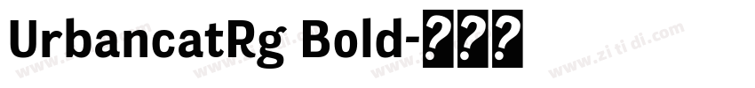 UrbancatRg Bold字体转换